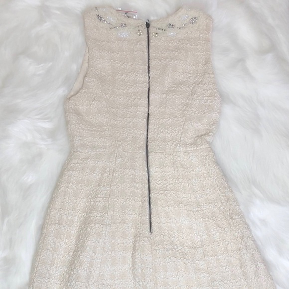 Alice + Olivia Haven Embellished ivory Tweed Dress - Picture 8 of 8